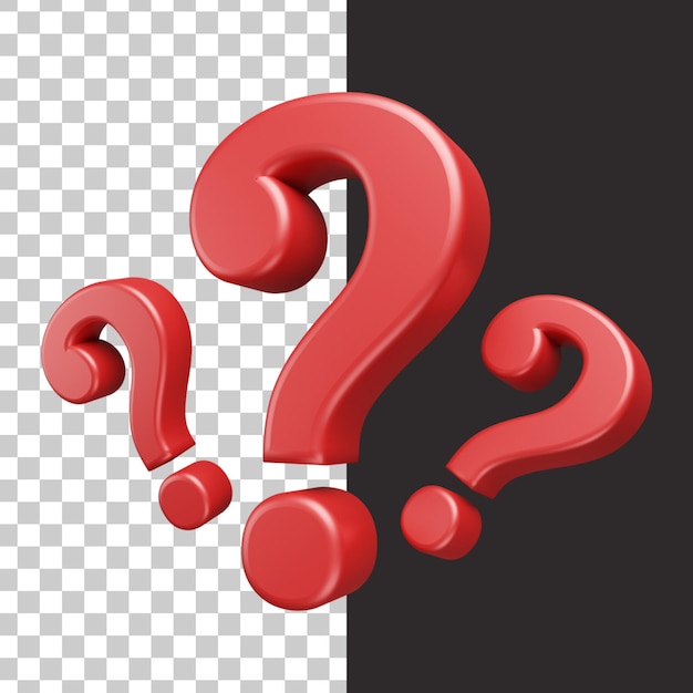 Punto interrogativo nel rendering 3d