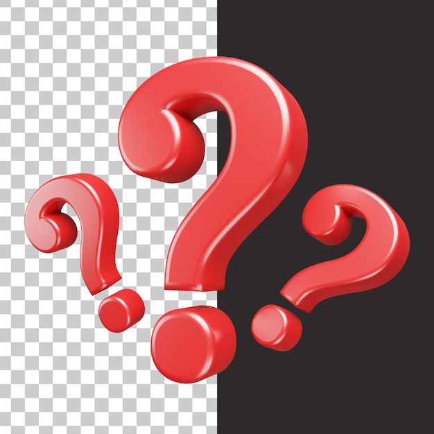 Punto interrogativo nel rendering 3d