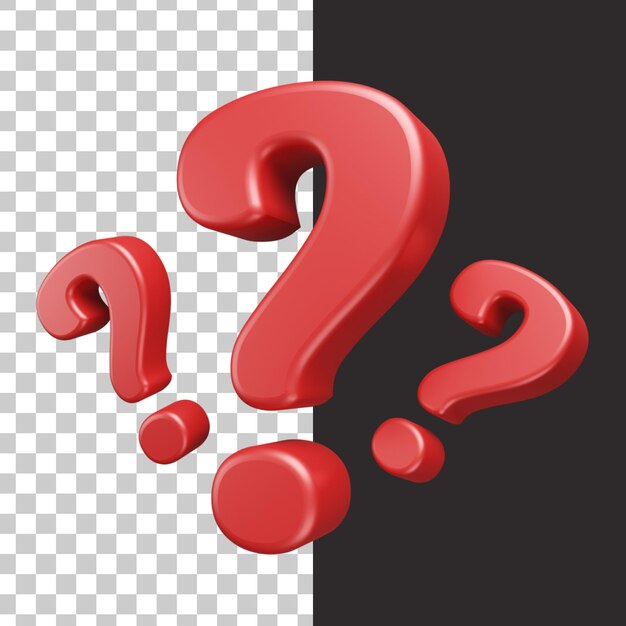 Punto interrogativo nel rendering 3d