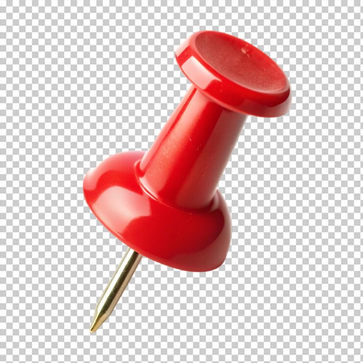 PSD punto de pulgar rojo aislado sobre un fondo transparente