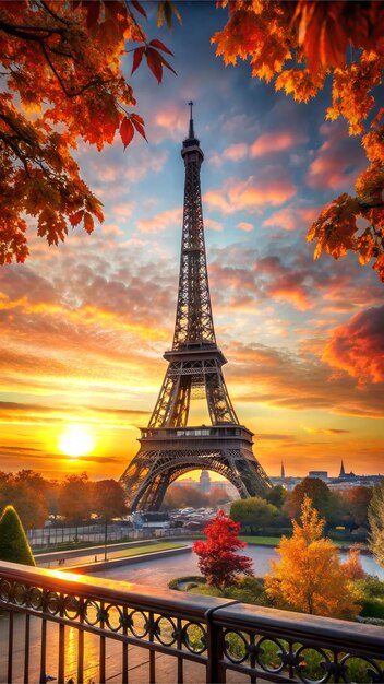 Punto de referencia de viajes de París Torre Eiffel Francia