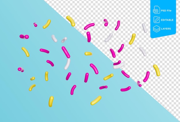 Puntos de azúcar espolvoreados que caen decoración para pasteles y panadería, muchas chispas como fondo