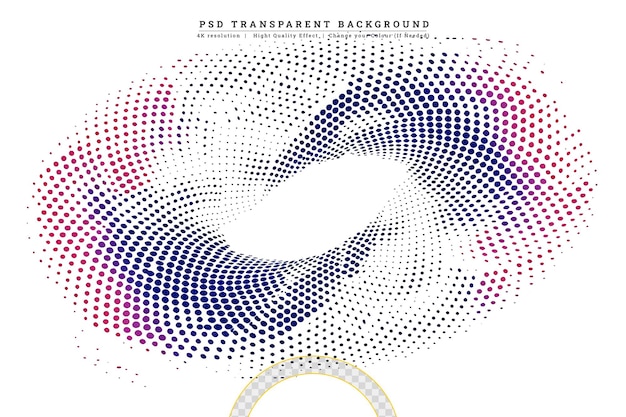 puntos rojos de medio tono sobre un fondo transparente