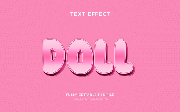 PSD puppentext-effekt-design