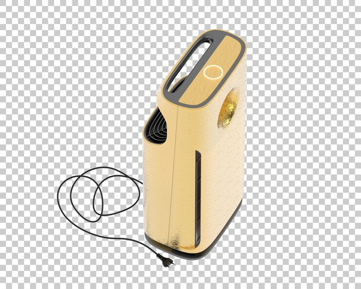 PSD purificateur d'air isolé sur fond illustration de rendu 3d