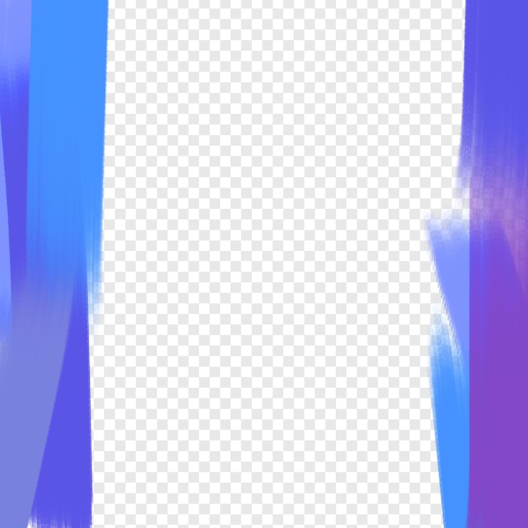 PSD purple and blue ink on a transparent background