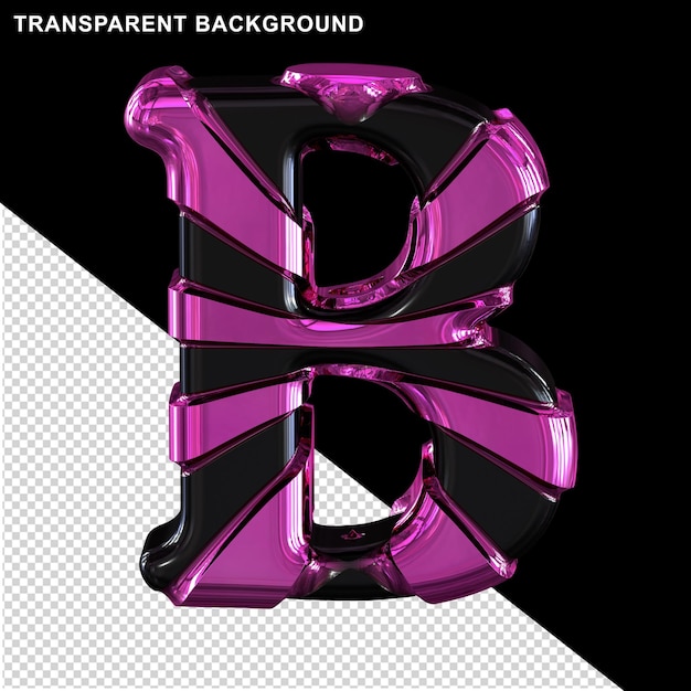 Purple capital letter b