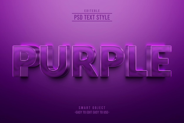 purple color text effect