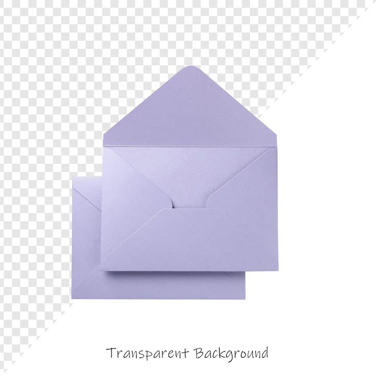 PSD purple envelopes mockup