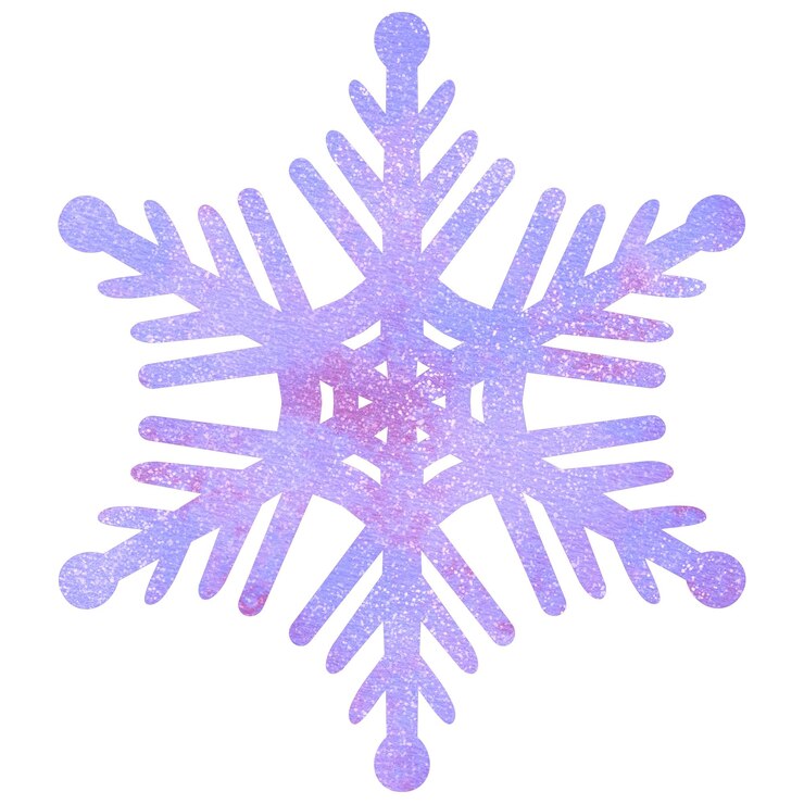 PSD purple glitter snowflake 5