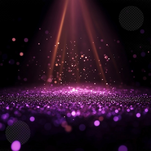Purple Glitter Spotlight Bühne