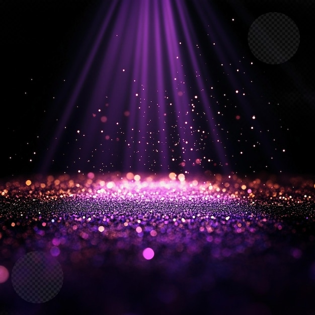 Purple Glitter Spotlight Bühne
