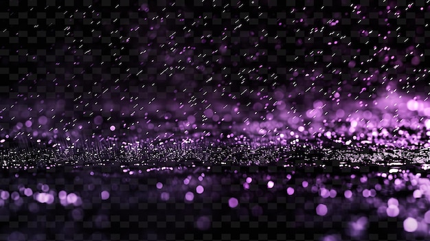 PSD purple glitters on a black background