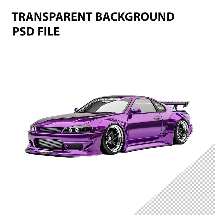 PSD purple stance nissan 200sx (em inglês)