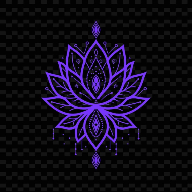 PSD purpurne lotusblume auf schwarzem hintergrund