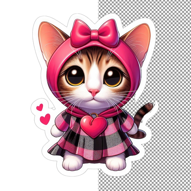 PSD purrfect love heartfelt sticker de gato