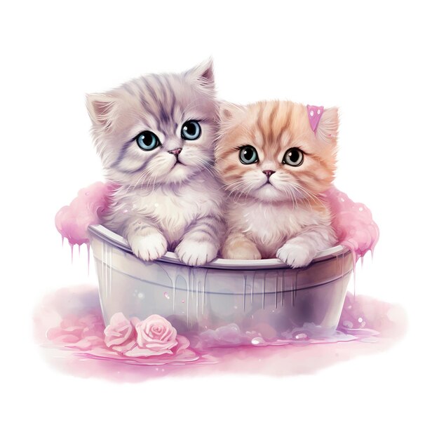 PSD purrfect love valentine kitten couple adoráveis companheiros felinos para uma celebração romântica