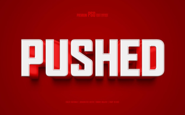 Pusher effetto testo psd premium completamente modificabile