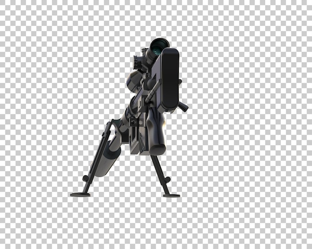 Puška izolovaná na pozadí 3D renderování ilustrace