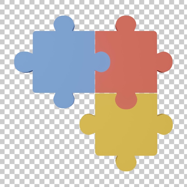 Puzzle 3D illustration