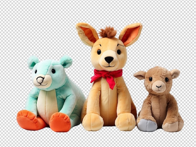 PSD puzzle d'animaux en peluche png transparent