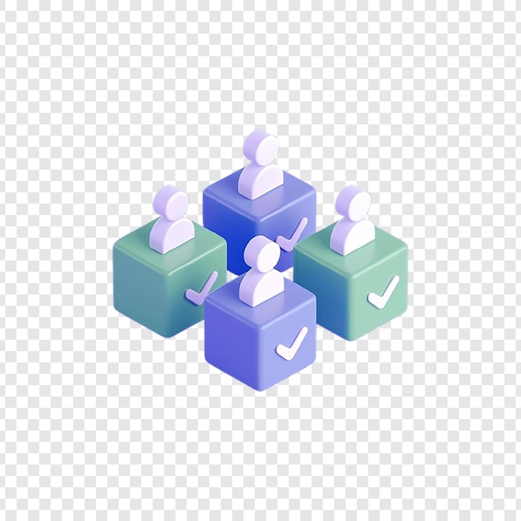 PSD un puzzle bleu et violet avec le mot dames dessus