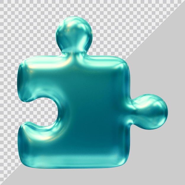 Puzzle icon with 3d modern style
