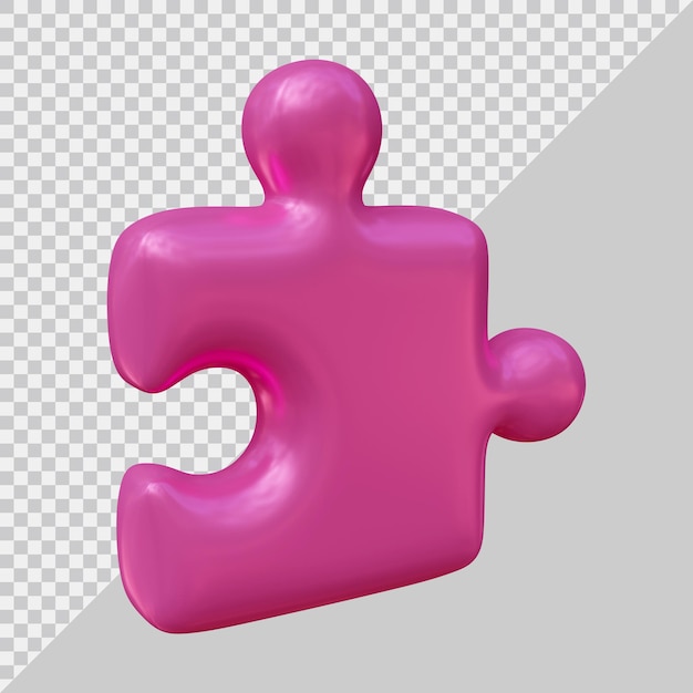 Puzzle-Symbol mit modernem 3D-Stil