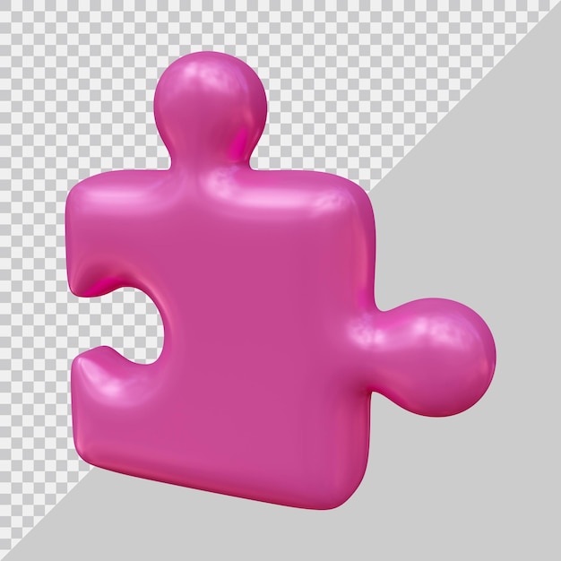 Puzzle-Symbol mit modernem 3D-Stil