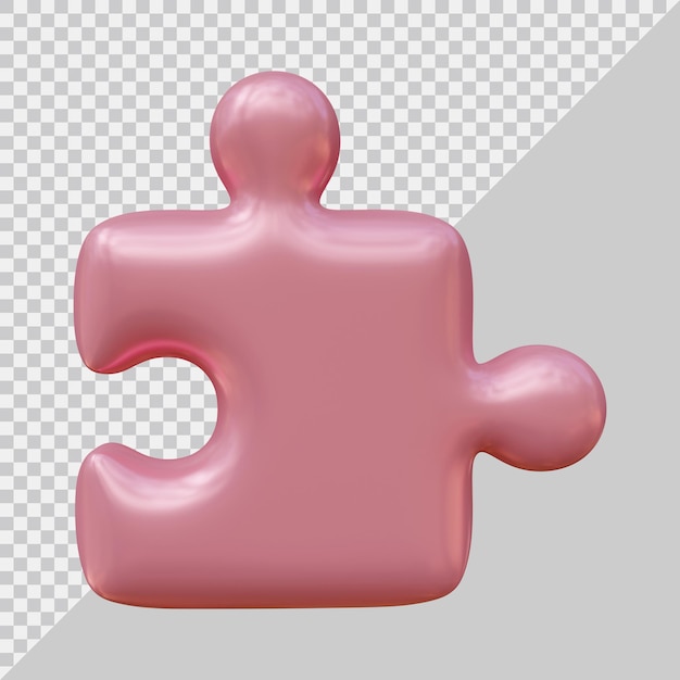 PSD puzzle-symbol mit modernem 3d-stil