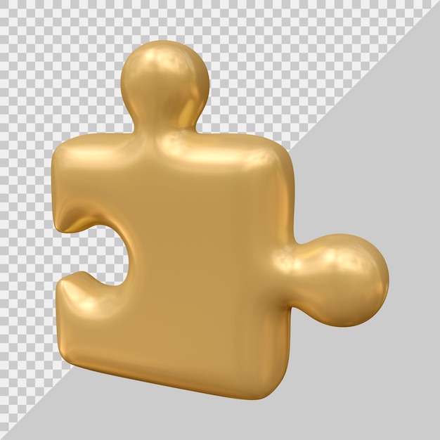 Puzzle-symbol mit modernem 3d-stil