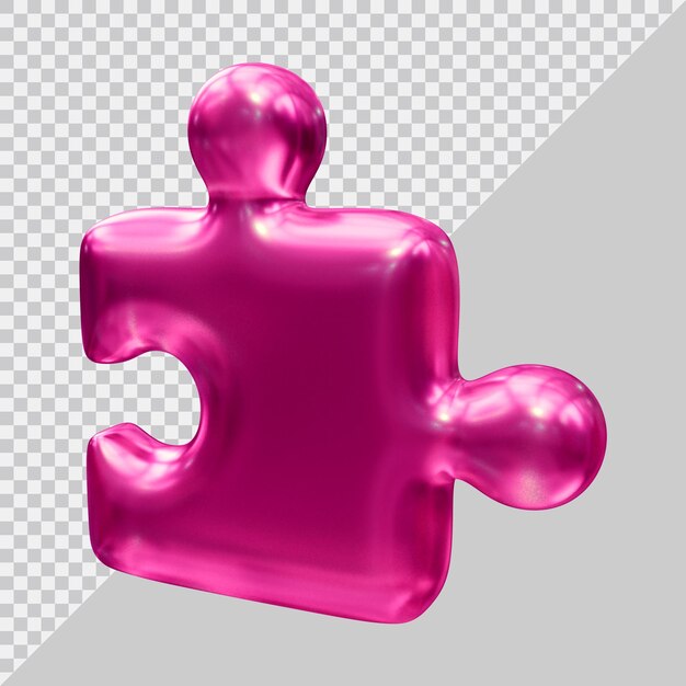 Puzzle-Symbol mit modernem 3D-Stil