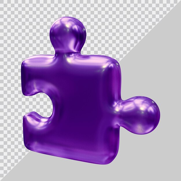 PSD puzzle-symbol mit modernem 3d-stil