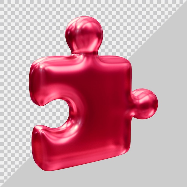 Puzzle-Symbol mit modernem 3D-Stil