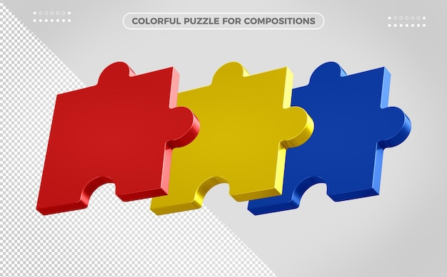 Puzzles colorés pour la journée des enfants
