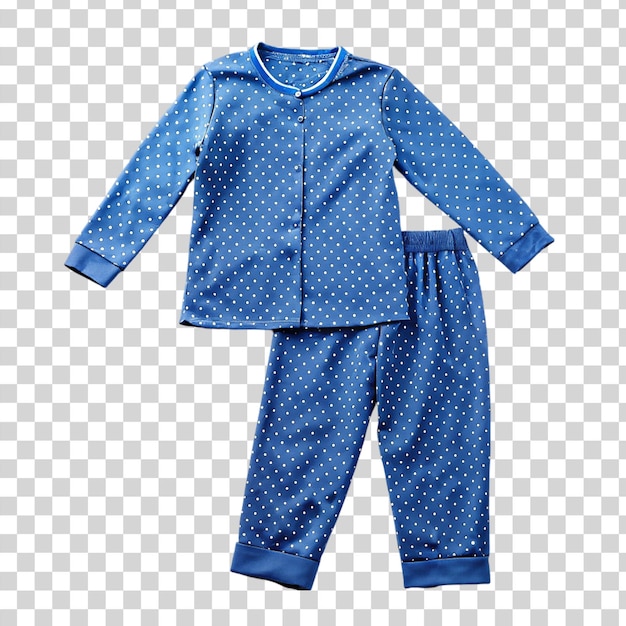 PSD un pyjama bleu isolé sur un fond transparent