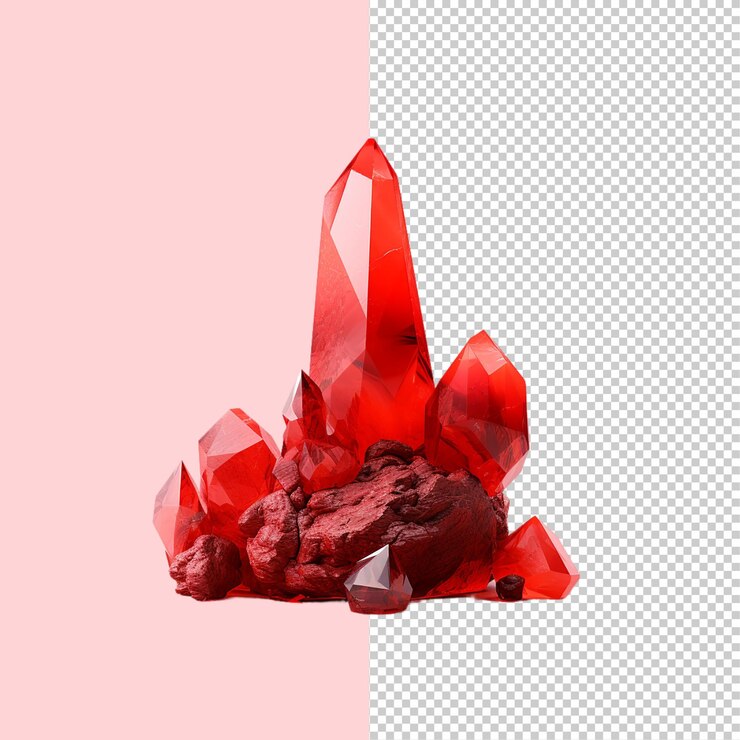 PSD pyramide aus roten steinen auf durchsichtigem hintergrund png-bild.