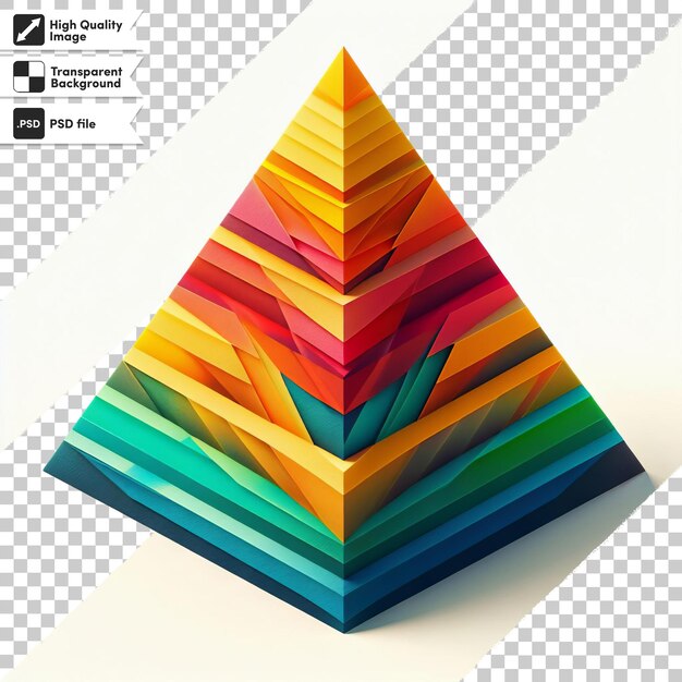 Une Pyramide Faite De Blocs De Couleurs Avec Le Mot Triangle En Bas