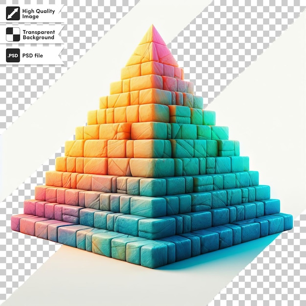 PSD une pyramide faite de cubes avec le mot im dessus