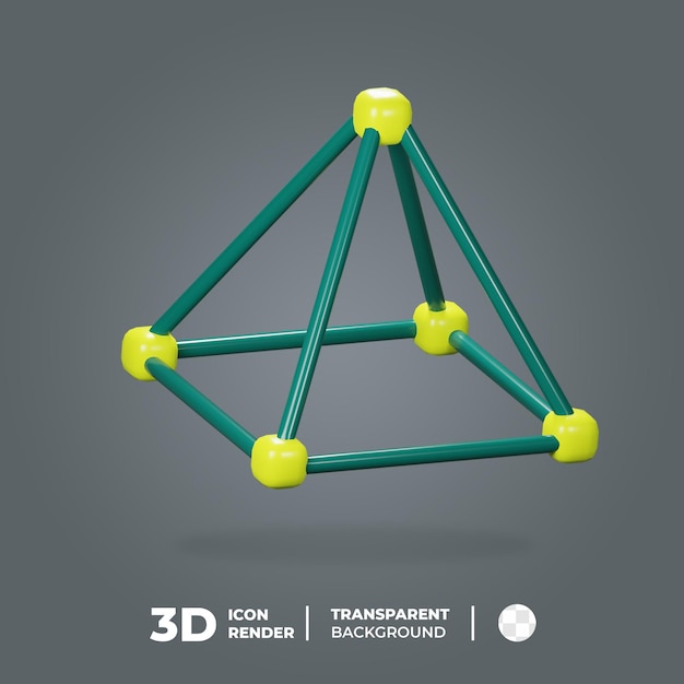 PSD pyramide d'icônes 3d