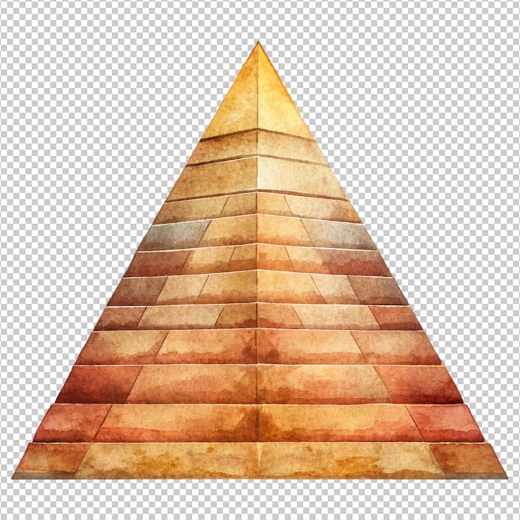 PSD pyramiden-clipart auf weißem hintergrund