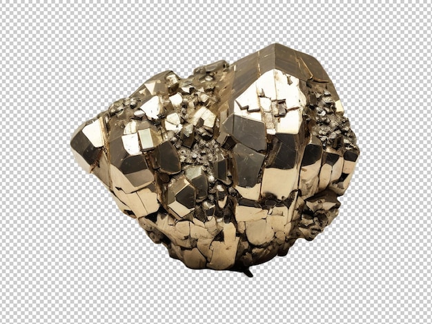 PSD pyrite fes2 sur fond transparent