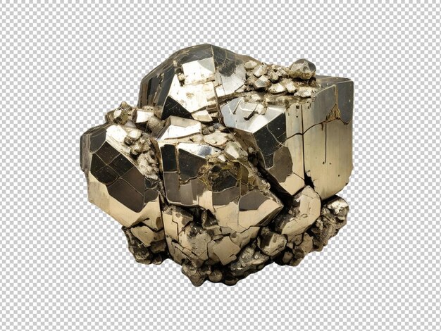 PSD pyrite fes2 sur fond transparent