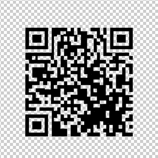 QR code on transparent background