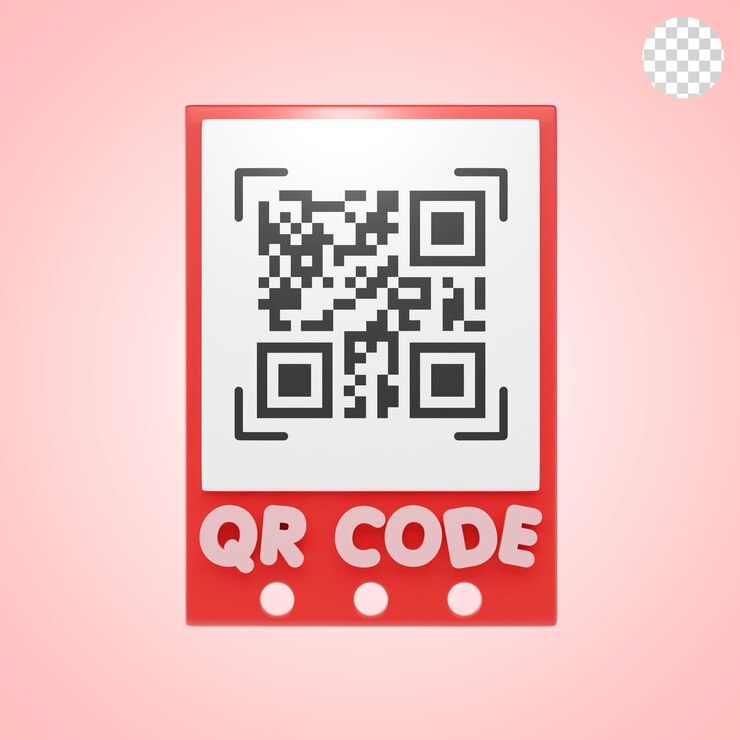 PSD qr-code zahlung 3d-symbol und abbildung