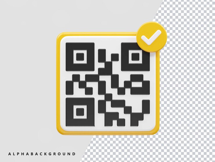 PSD qr código vector icono ilustración 3d renderizado elemento transparente