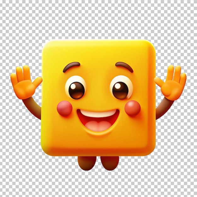 PSD quadratische emoji mit ausdrucksstarken händen