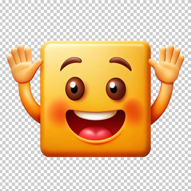 PSD quadratische emoji mit ausdrucksstarken händen