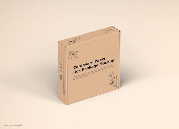 Quadratische kartonverpackung mockup