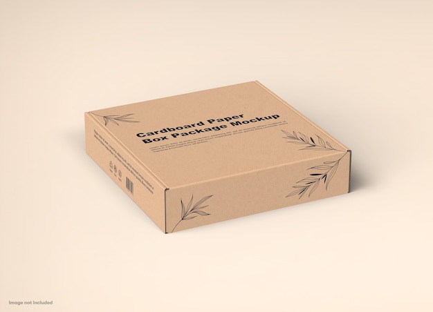 Quadratische Kartonverpackung Mockup